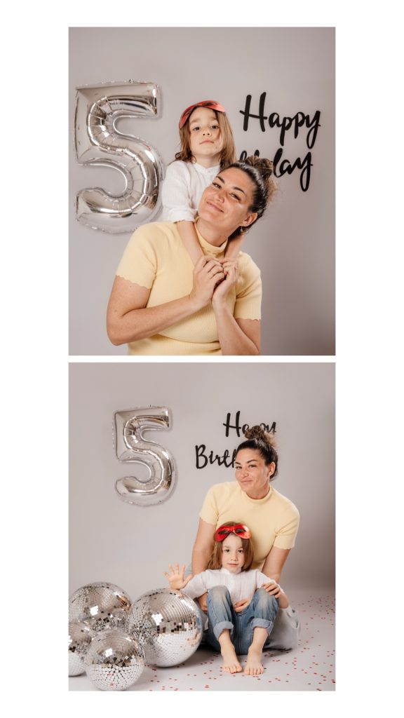 fotos de cumpleanos en estudio con madre e hijo Corredor del Henares fotografia familiar